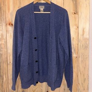 L.L. Bean Heather Blue Knit Pullover